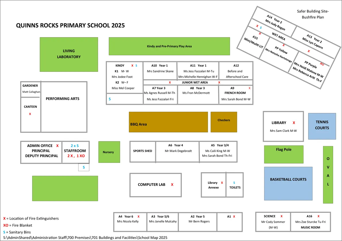 SCHOOL MAP QUINNS ROCKS PRIMARY SCHOOL